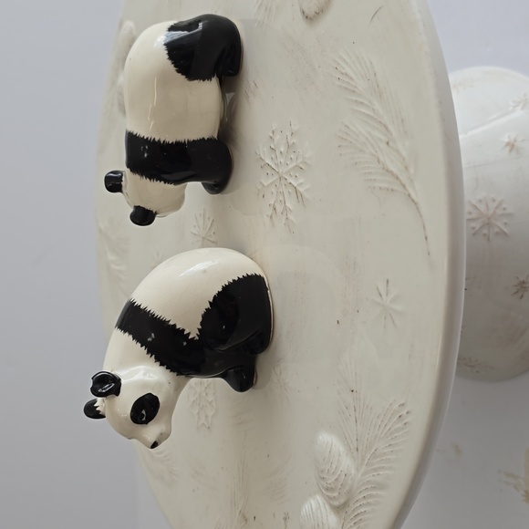Vintage Set Of 2 Japan Panda Ceramic Salt & Pepper Shakers - Picture 4 of 12